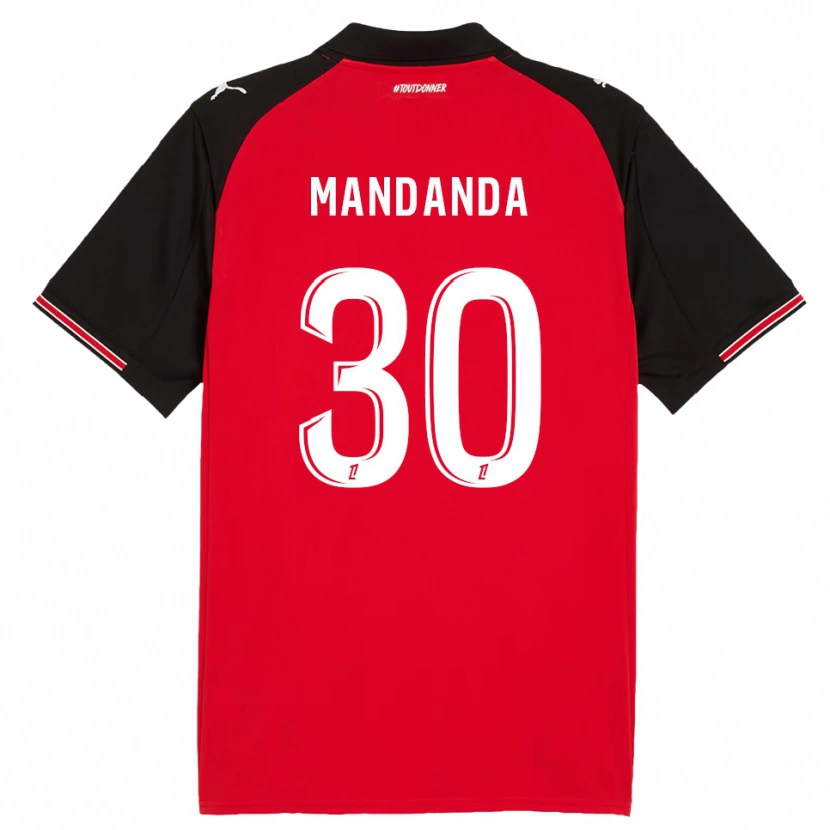 Danxen Kobiety Steve Mandanda #30 Czerwono-Czarny Domowa Koszulka 2025/26 Koszulki Klubowe
