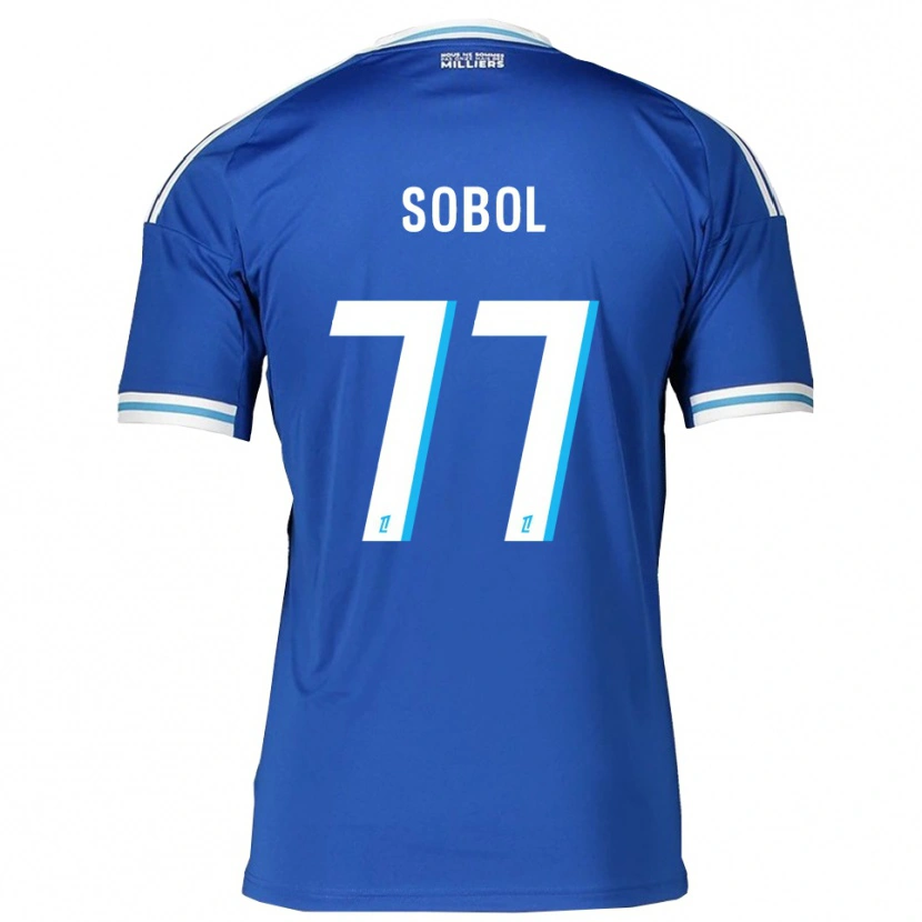 Danxen Kobiety Eduard Sobol #77 Niebiesko-Biały Domowa Koszulka 2025/26 Koszulki Klubowe