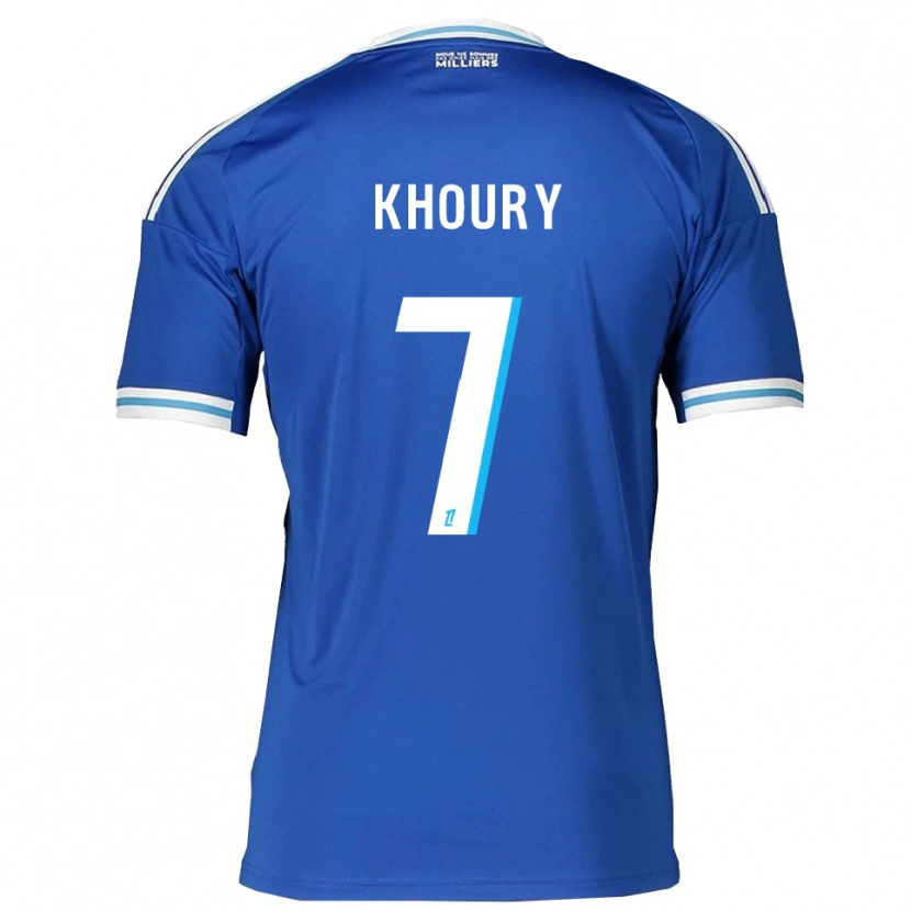 Danxen Kobiety Pilar Khoury #7 Niebiesko-Biały Domowa Koszulka 2025/26 Koszulki Klubowe