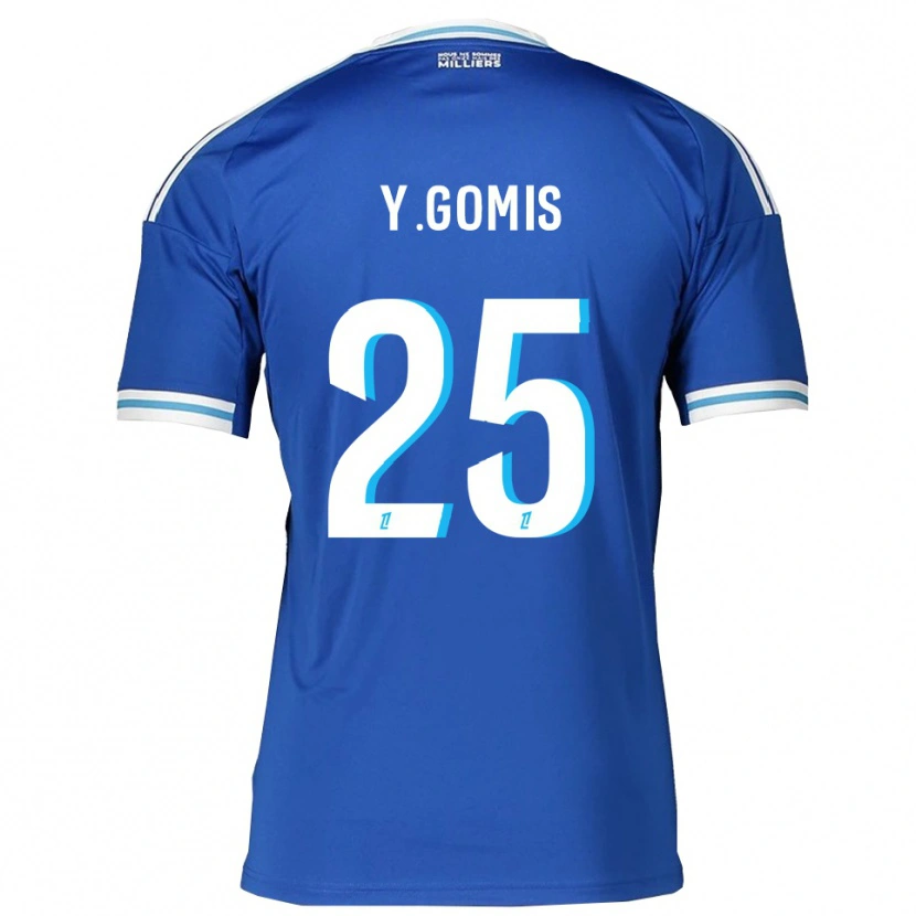 Danxen Kobiety Yoni Gomis #25 Niebiesko-Biały Domowa Koszulka 2025/26 Koszulki Klubowe