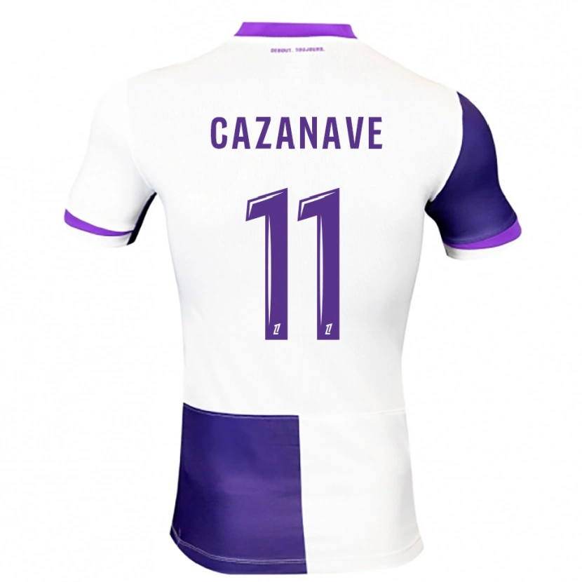 Danxen Kobiety Julie Cazanave #11 Fioletowo-Biały Domowa Koszulka 2025/26 Koszulki Klubowe