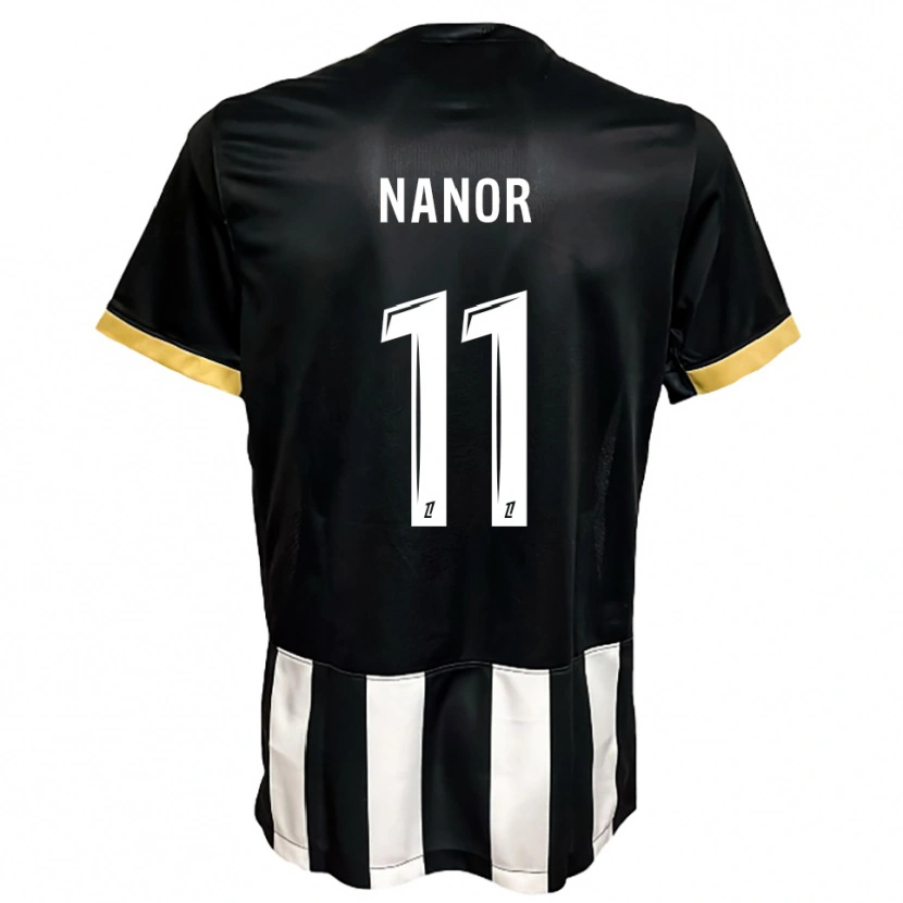 Danxen Kobiety Enzo Nanor #11 Czarno-Biały Domowa Koszulka 2025/26 Koszulki Klubowe