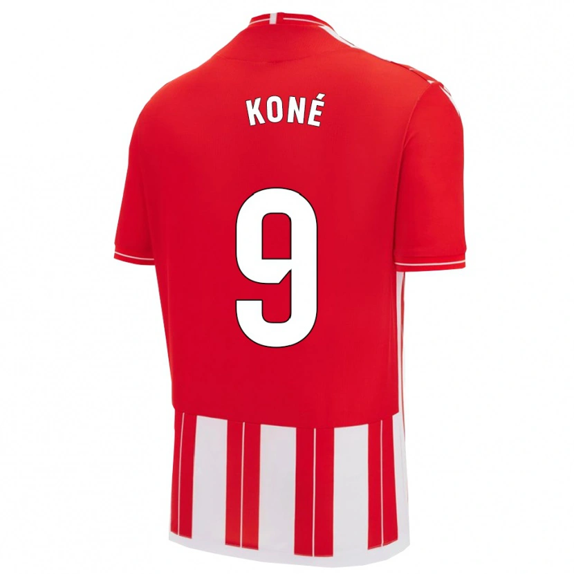 Danxen Kobiety Ibrahima Koné #9 Czerwono-Biały Domowa Koszulka 2025/26 Koszulki Klubowe