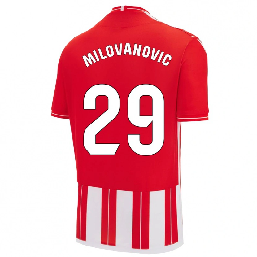 Danxen Kobiety Marko Milovanovic #29 Czerwono-Biały Domowa Koszulka 2025/26 Koszulki Klubowe