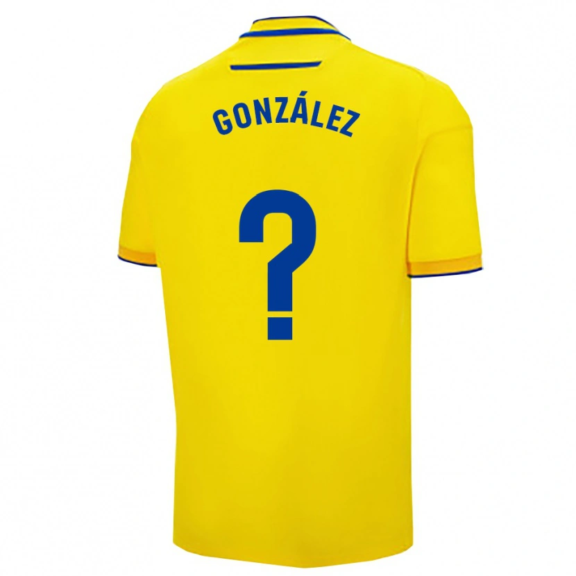 Danxen Kobiety Guille González #0 Żółto-Granatowy Domowa Koszulka 2025/26 Koszulki Klubowe
