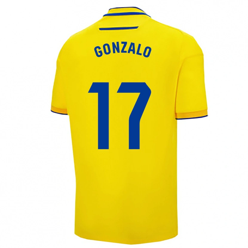 Danxen Kobiety Gonzalo Escalante #17 Żółto-Granatowy Domowa Koszulka 2025/26 Koszulki Klubowe