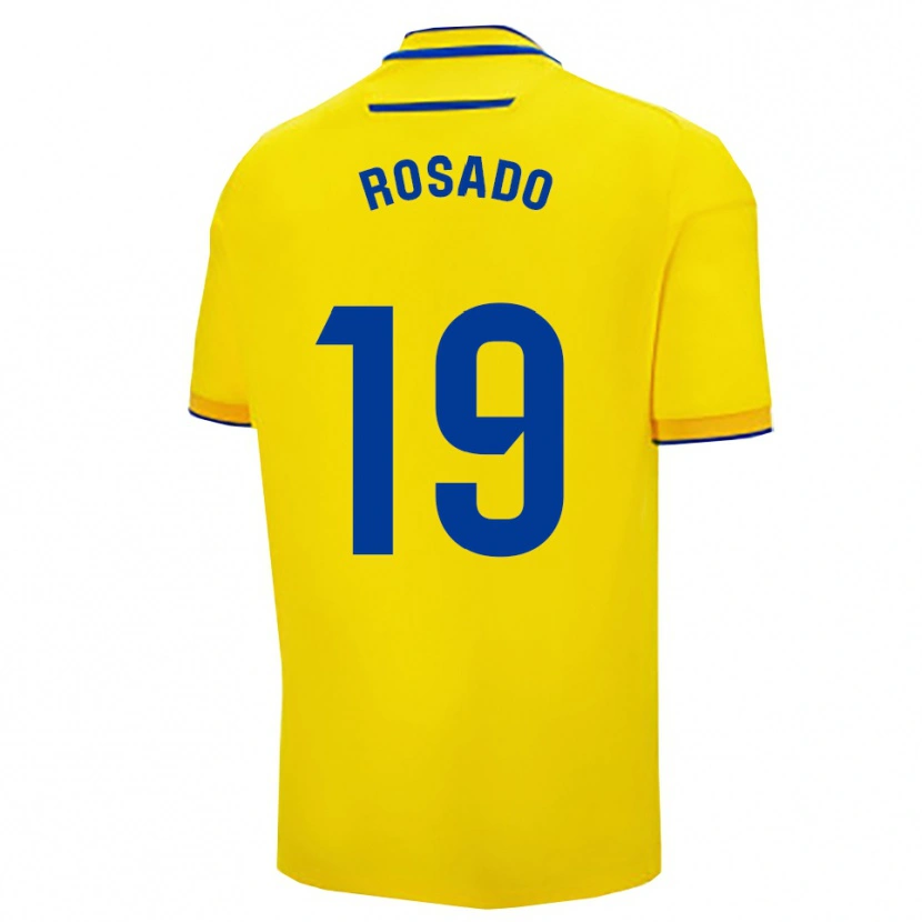 Danxen Kobiety Roberto Rosado #19 Żółto-Granatowy Domowa Koszulka 2025/26 Koszulki Klubowe