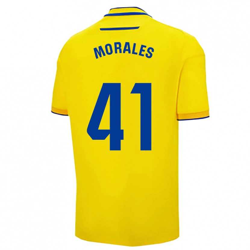 Danxen Kobiety Luis Morales #41 Żółto-Granatowy Domowa Koszulka 2025/26 Koszulki Klubowe