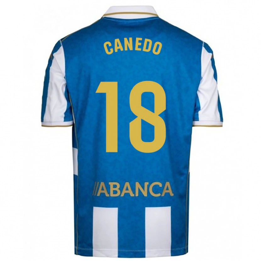 Danxen Kobiety Damián Canedo #18 Biało-Niebieski Domowa Koszulka 2025/26 Koszulki Klubowe