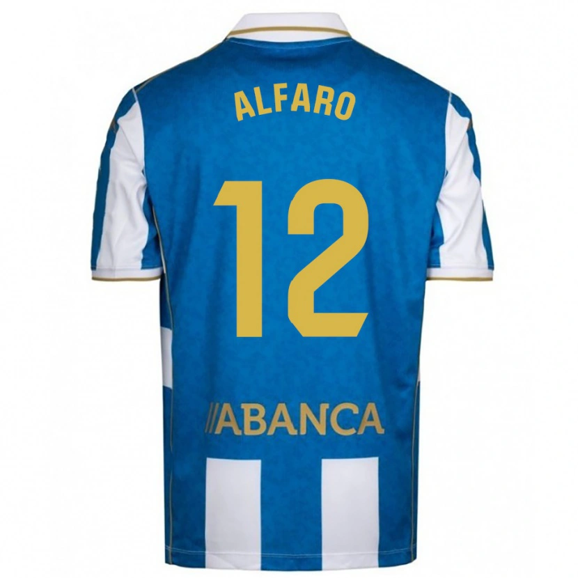 Danxen Kobiety Alejandro Alfaro #12 Biało-Niebieski Domowa Koszulka 2025/26 Koszulki Klubowe