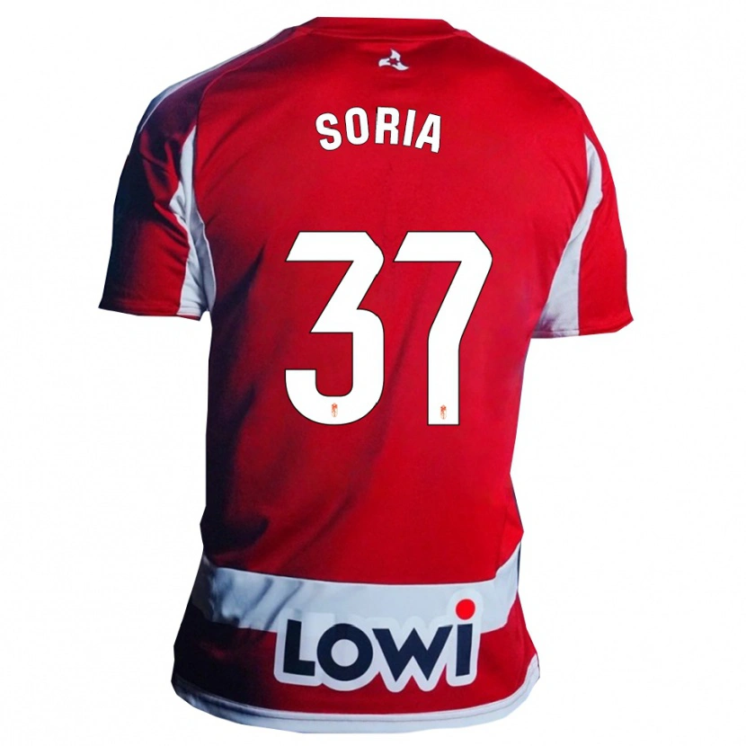 Danxen Kobiety Carlos Soria #37 Czerwono-Biały Domowa Koszulka 2025/26 Koszulki Klubowe
