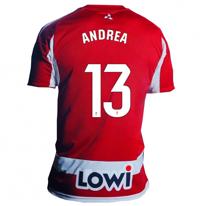 Danxen Kobiety Andrea Romero Burgos #13 Czerwono-Biały Domowa Koszulka 2025/26 Koszulki Klubowe