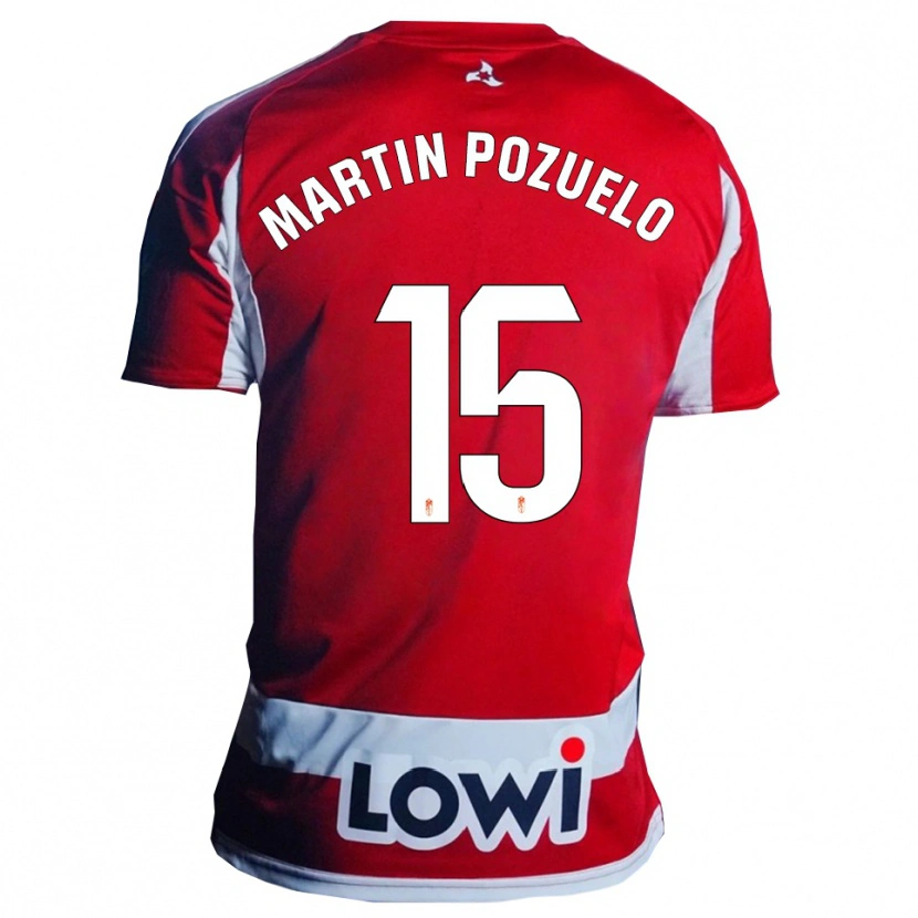 Danxen Kobiety Esther Martin-Pozuelo #15 Czerwono-Biały Domowa Koszulka 2025/26 Koszulki Klubowe