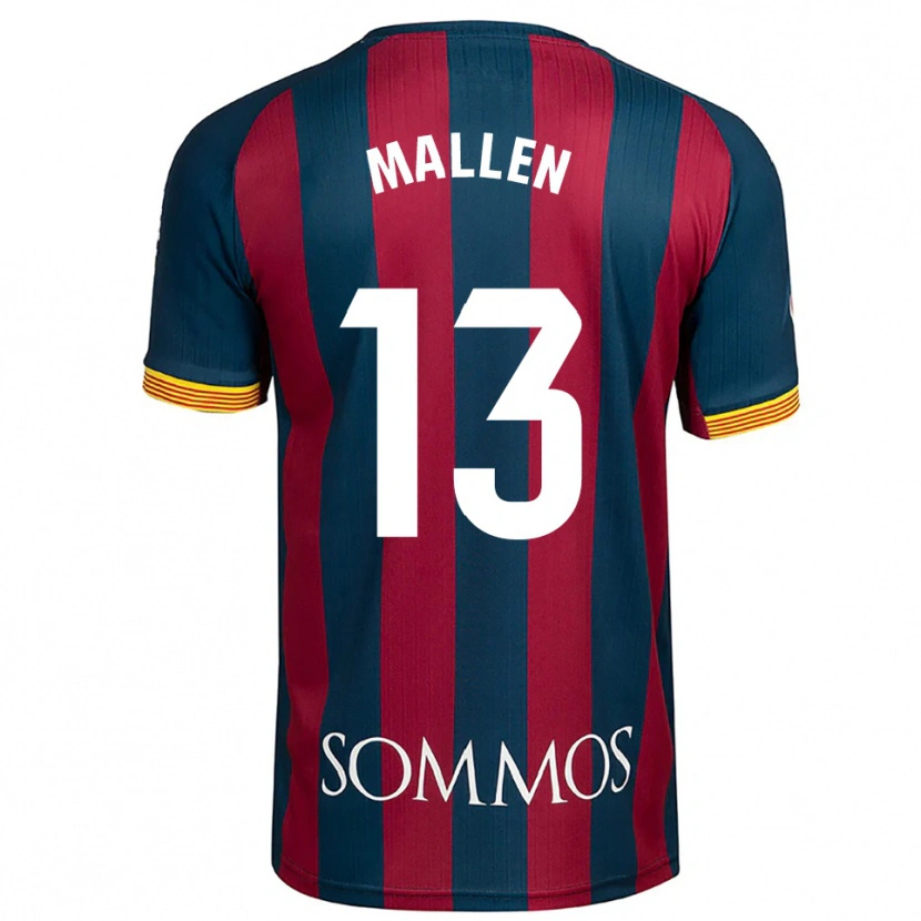 Danxen Kobiety Lucía Mallén #13 Granatowo-Czerwony Domowa Koszulka 2025/26 Koszulki Klubowe