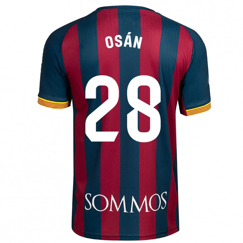 Danxen Kobiety Pablo Osán #28 Granatowo-Czerwony Domowa Koszulka 2025/26 Koszulki Klubowe