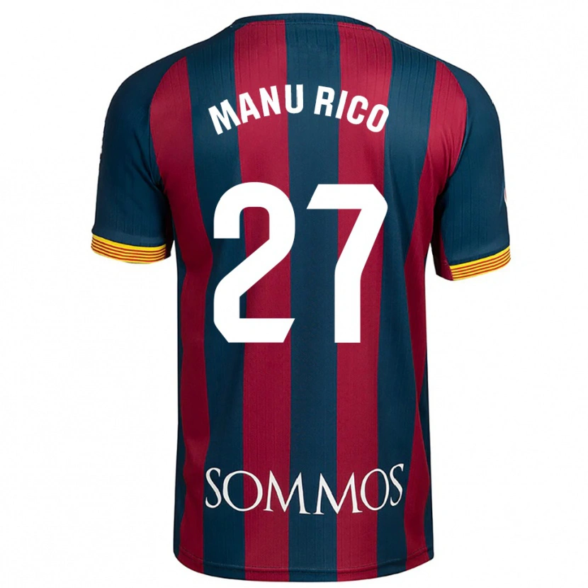 Danxen Kobiety Manu Rico #27 Granatowo-Czerwony Domowa Koszulka 2025/26 Koszulki Klubowe