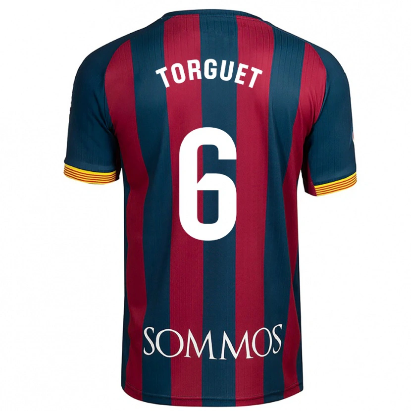 Danxen Kobiety Miguel Torguet #6 Granatowo-Czerwony Domowa Koszulka 2025/26 Koszulki Klubowe