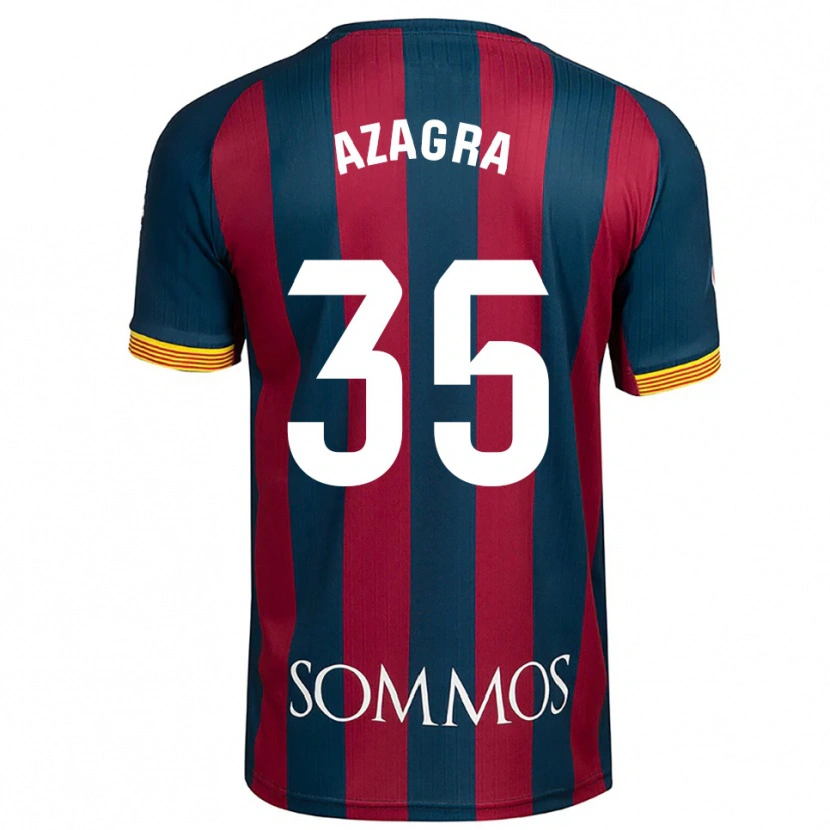 Danxen Kobiety Nico Azagra #35 Granatowo-Czerwony Domowa Koszulka 2025/26 Koszulki Klubowe