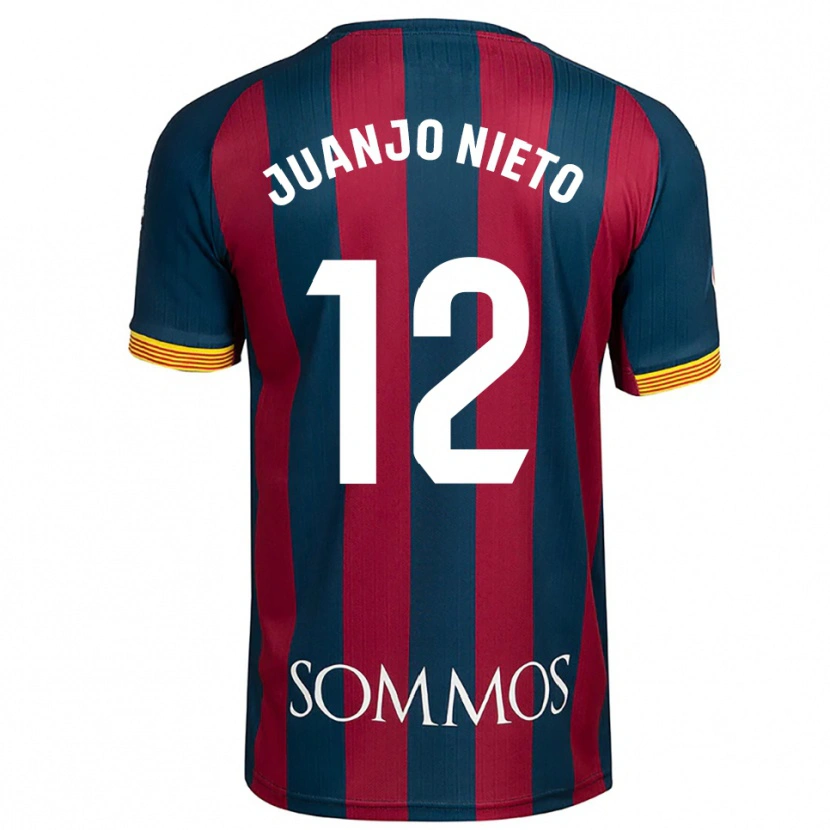 Danxen Kobiety Juanjo Nieto #12 Granatowo-Czerwony Domowa Koszulka 2025/26 Koszulki Klubowe