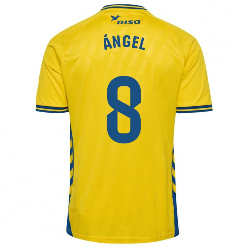Danxen Kobiety José Ángel #8 Żółto-Niebieski Domowa Koszulka 2025/26 Koszulki Klubowe