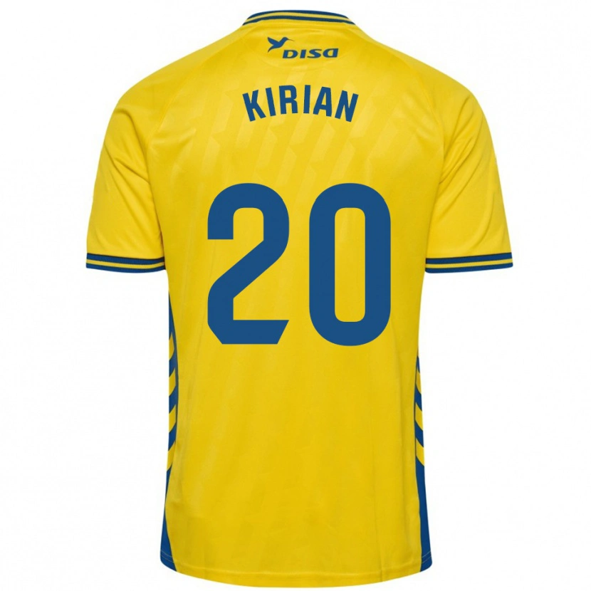 Danxen Kobiety Kirian Rodríguez #20 Żółto-Niebieski Domowa Koszulka 2025/26 Koszulki Klubowe