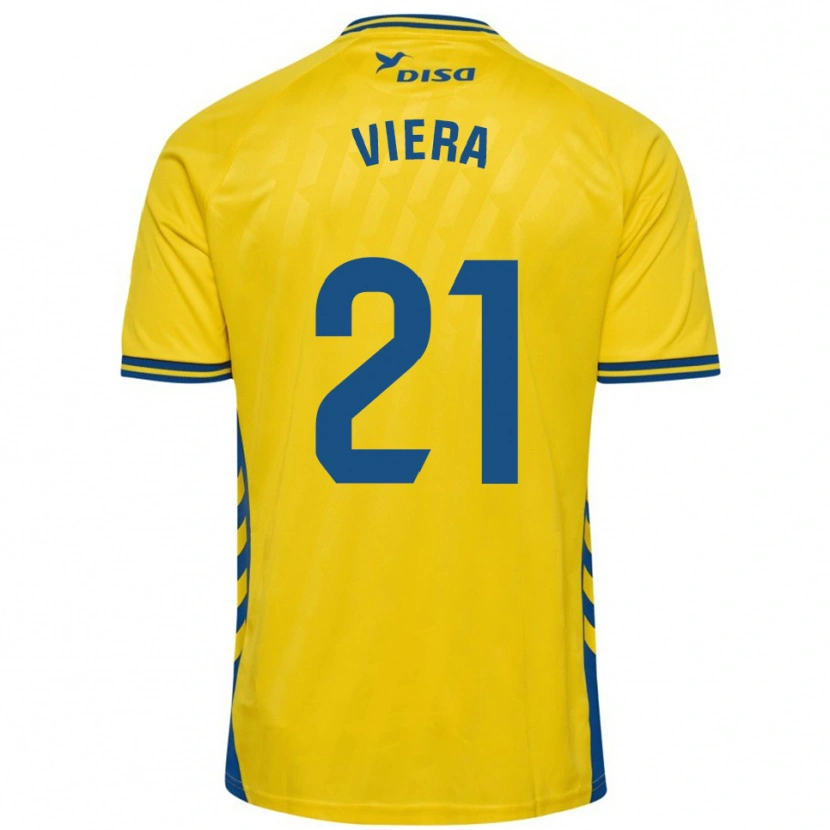 Danxen Kobiety Jonathan Viera #21 Żółto-Niebieski Domowa Koszulka 2025/26 Koszulki Klubowe