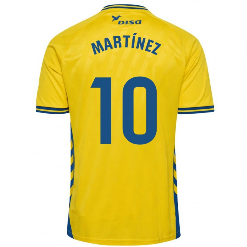 Danxen Kobiety Javi Martínez #10 Żółto-Niebieski Domowa Koszulka 2025/26 Koszulki Klubowe