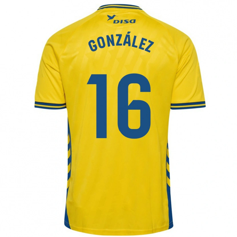 Danxen Kobiety Iñaki González #16 Żółto-Niebieski Domowa Koszulka 2025/26 Koszulki Klubowe