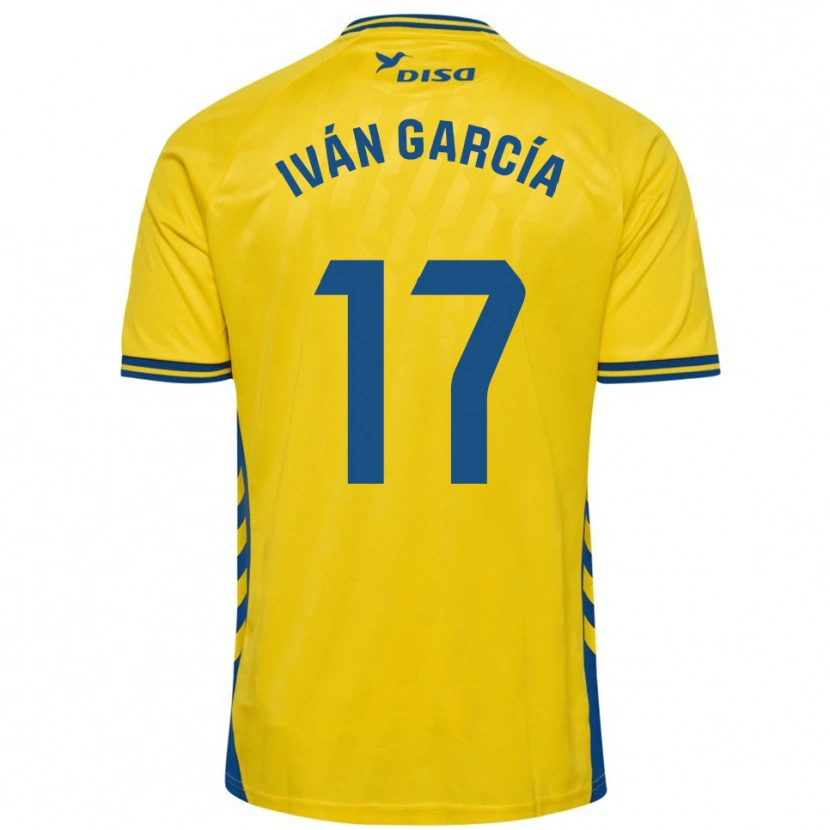 Danxen Kobiety Iván García #17 Żółto-Niebieski Domowa Koszulka 2025/26 Koszulki Klubowe