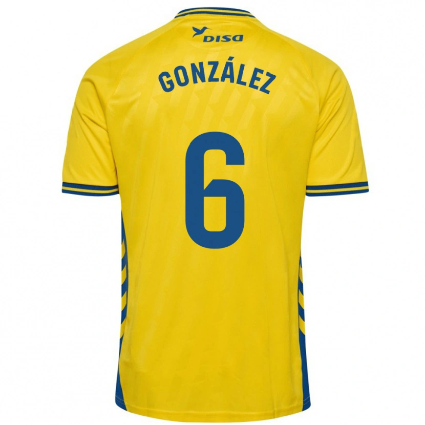 Danxen Kobiety Fabio González #6 Żółto-Niebieski Domowa Koszulka 2025/26 Koszulki Klubowe