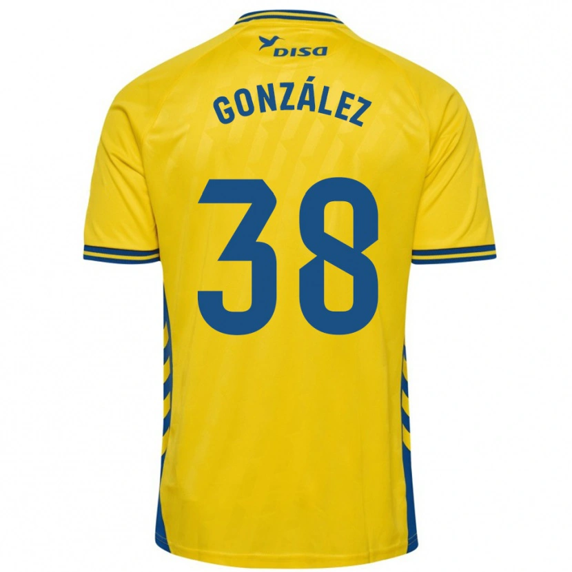 Danxen Kobiety Josito González #38 Żółto-Niebieski Domowa Koszulka 2025/26 Koszulki Klubowe