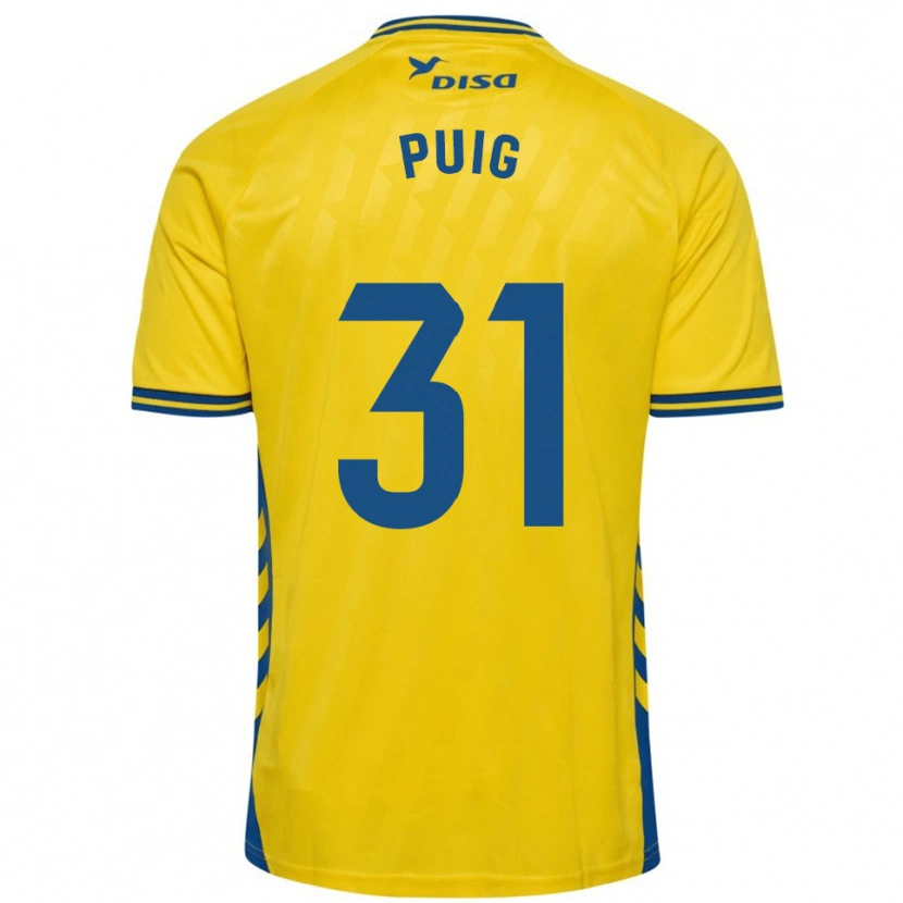 Danxen Kobiety Victor Puig #31 Żółto-Niebieski Domowa Koszulka 2025/26 Koszulki Klubowe