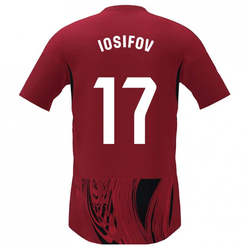 Danxen Kobiety Nikita Iosifov #17 Czerwono-Czarny Domowa Koszulka 2025/26 Koszulki Klubowe