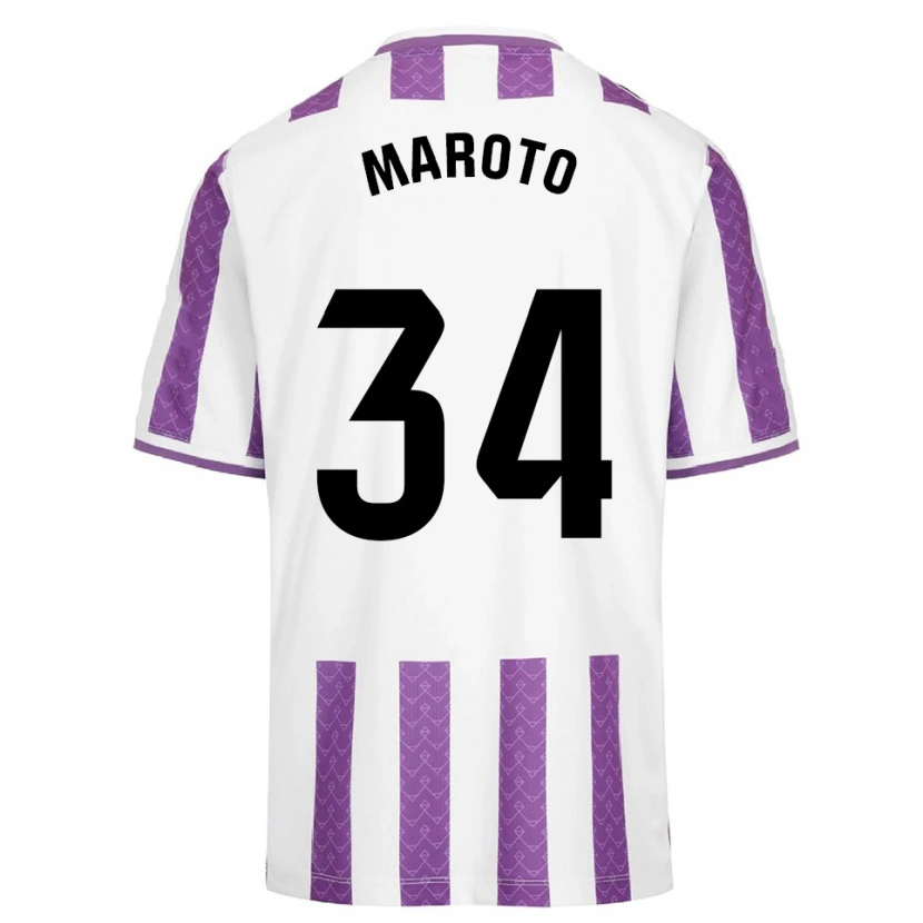 Danxen Kobiety Mario Maroto #34 Fioletowo-Biały Domowa Koszulka 2025/26 Koszulki Klubowe