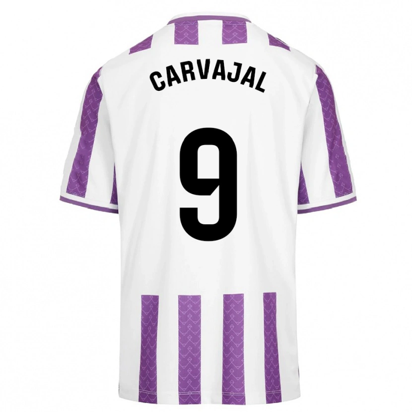Danxen Kobiety Ángel Carvajal #9 Fioletowo-Biały Domowa Koszulka 2025/26 Koszulki Klubowe