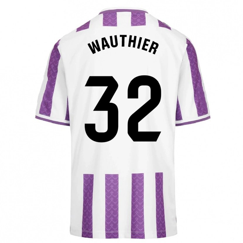 Danxen Kobiety Hugo Wauthier #32 Fioletowo-Biały Domowa Koszulka 2025/26 Koszulki Klubowe