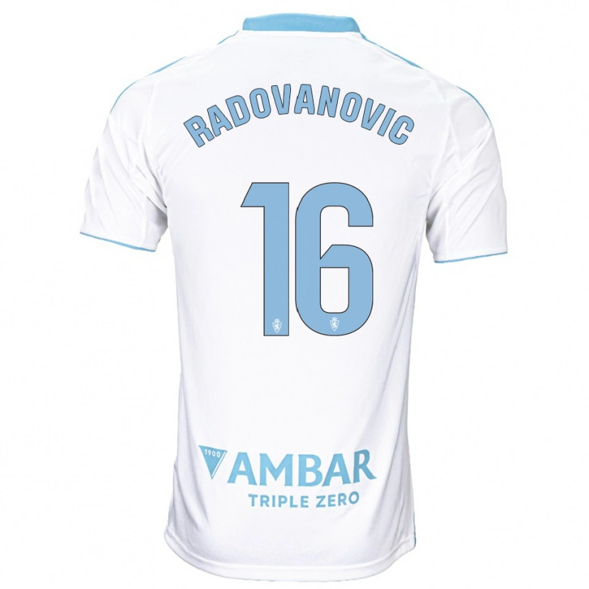 Danxen Kobiety Aleksandar Radovanovic #16 Biało-Błękitny Domowa Koszulka 2025/26 Koszulki Klubowe