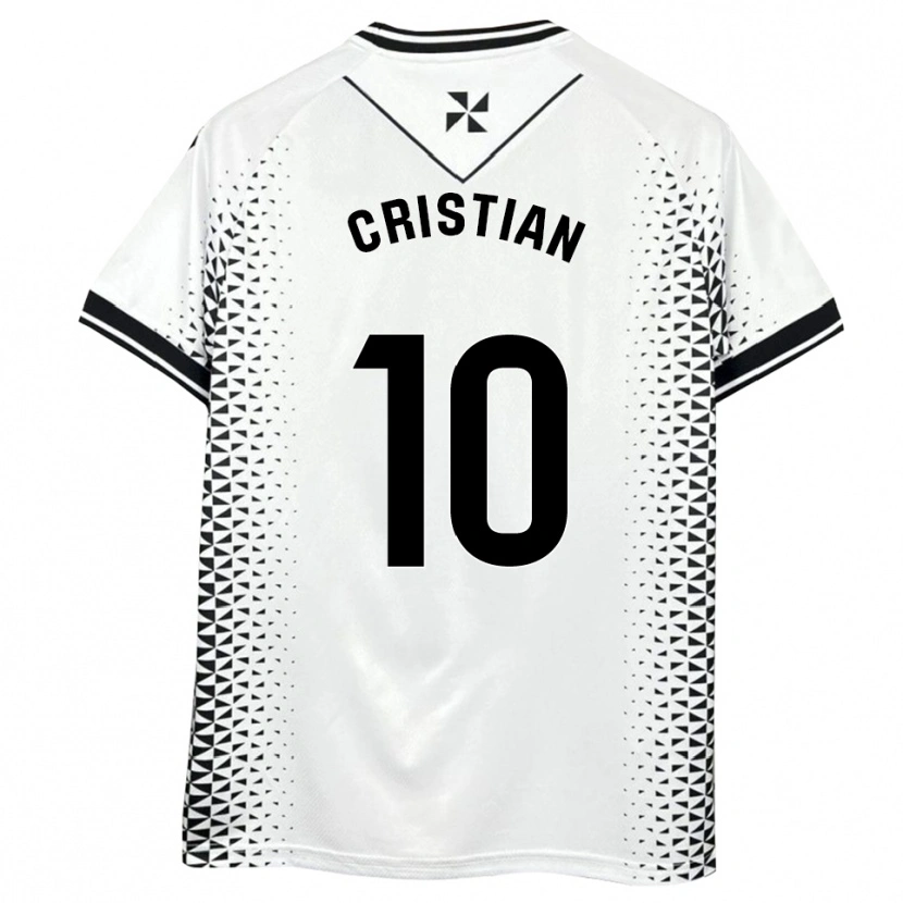 Danxen Kobiety Cristian Rodríguez #10 Biało-Czarny Domowa Koszulka 2025/26 Koszulki Klubowe