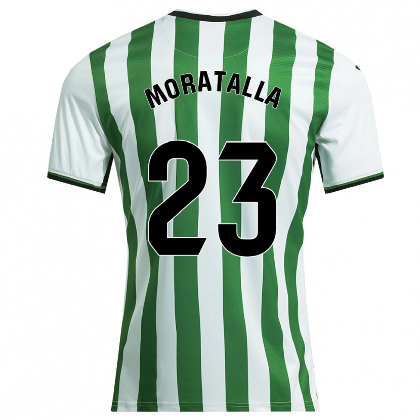 Danxen Kobiety Gonzalo Moratalla #23 Biało-Zielony Domowa Koszulka 2025/26 Koszulki Klubowe