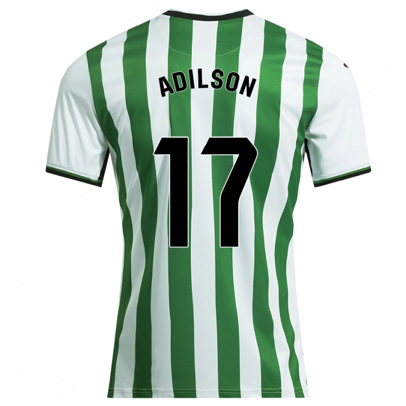 Danxen Kobiety Adilson #17 Biało-Zielony Domowa Koszulka 2025/26 Koszulki Klubowe