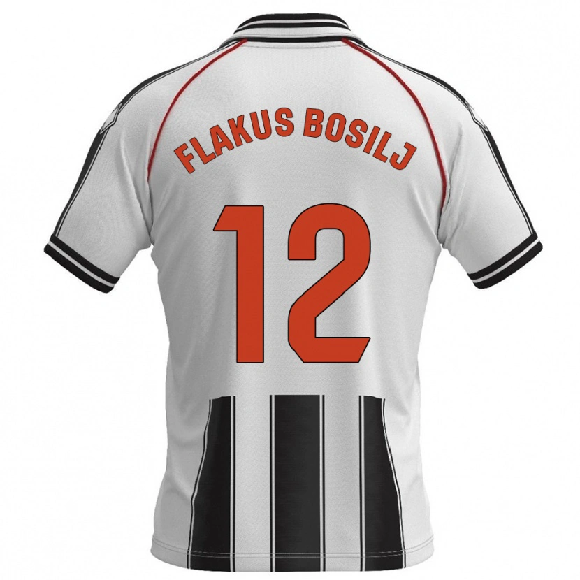 Danxen Kobiety David Flakus Bosilj #12 Biało-Czarny Domowa Koszulka 2025/26 Koszulki Klubowe