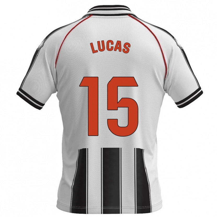 Danxen Kobiety Lucas Alcázar #15 Biało-Czarny Domowa Koszulka 2025/26 Koszulki Klubowe