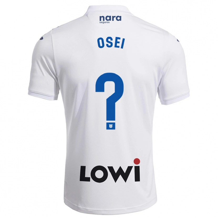 Danxen Kobiety David Osei #0 Biało-Granatowy Domowa Koszulka 2025/26 Koszulki Klubowe