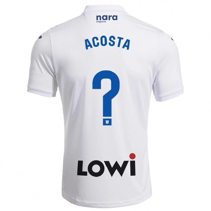 Danxen Kobiety Camilo Acosta #0 Biało-Granatowy Domowa Koszulka 2025/26 Koszulki Klubowe