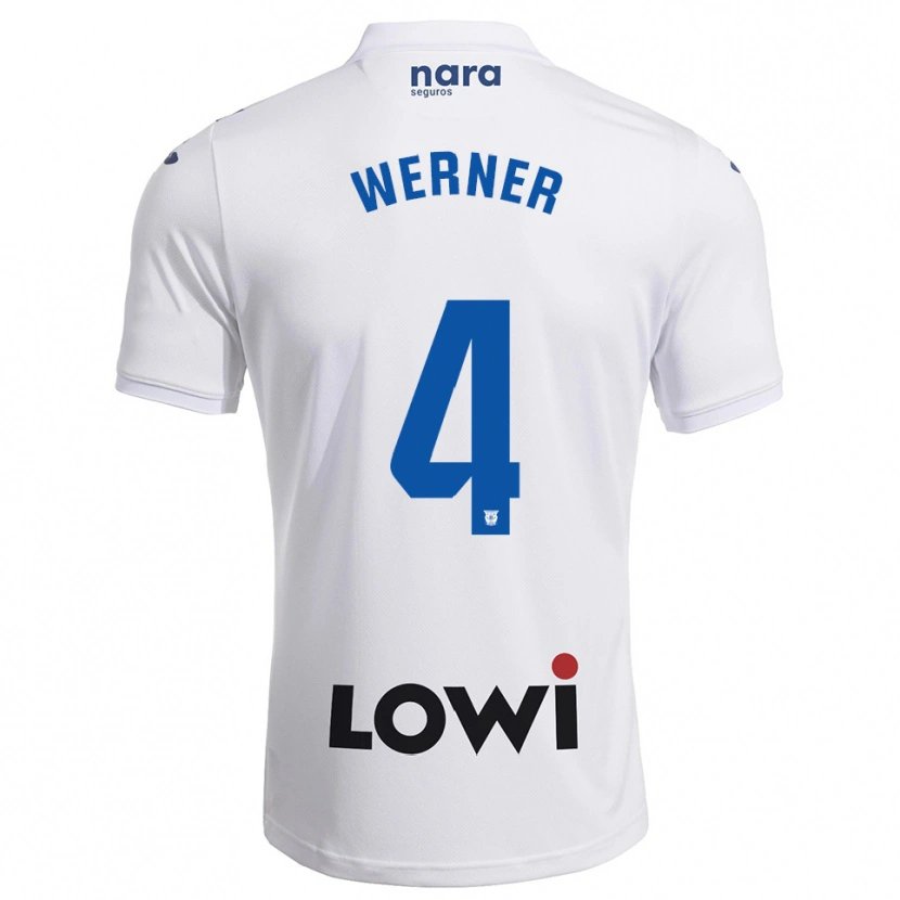 Danxen Kobiety Henri Werner #4 Biało-Granatowy Domowa Koszulka 2025/26 Koszulki Klubowe