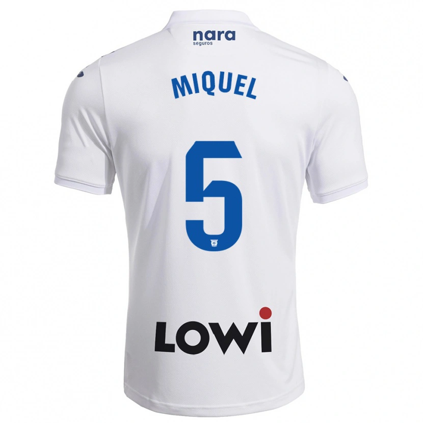Danxen Kobiety Ignasi Miquel #5 Biało-Granatowy Domowa Koszulka 2025/26 Koszulki Klubowe