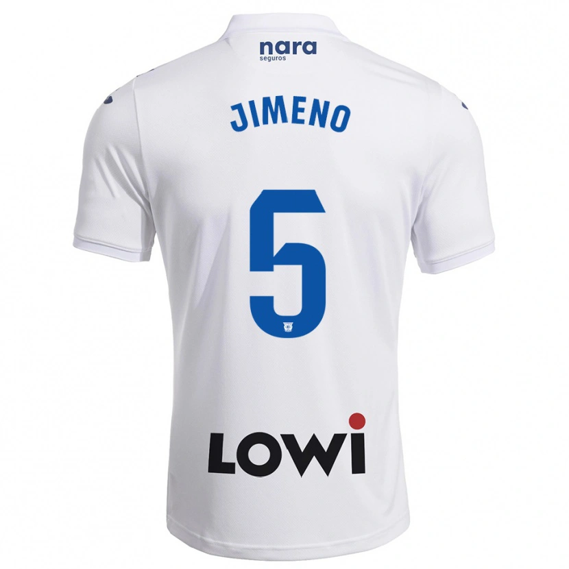 Danxen Kobiety Luis Jimeno #5 Biało-Granatowy Domowa Koszulka 2025/26 Koszulki Klubowe