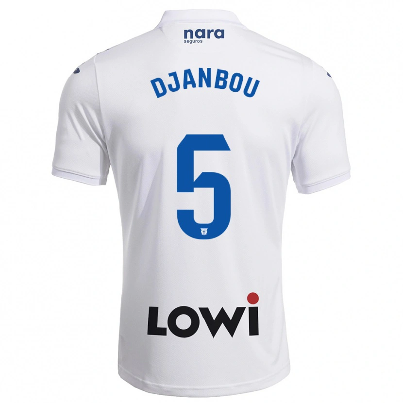 Danxen Kobiety Sekou Djanbou #5 Biało-Granatowy Domowa Koszulka 2025/26 Koszulki Klubowe