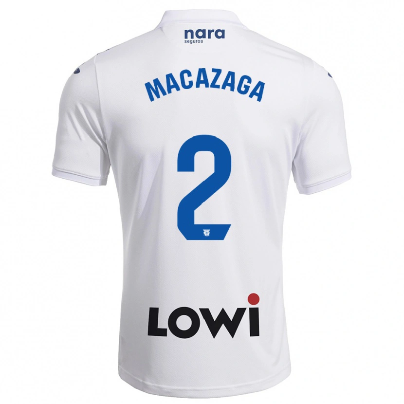Danxen Kobiety Lucas Macazaga #2 Biało-Granatowy Domowa Koszulka 2025/26 Koszulki Klubowe