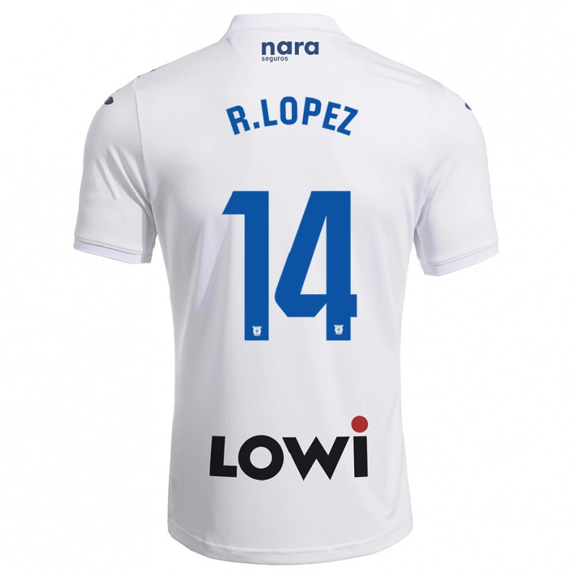 Danxen Kobiety Roberto López #14 Biało-Granatowy Domowa Koszulka 2025/26 Koszulki Klubowe